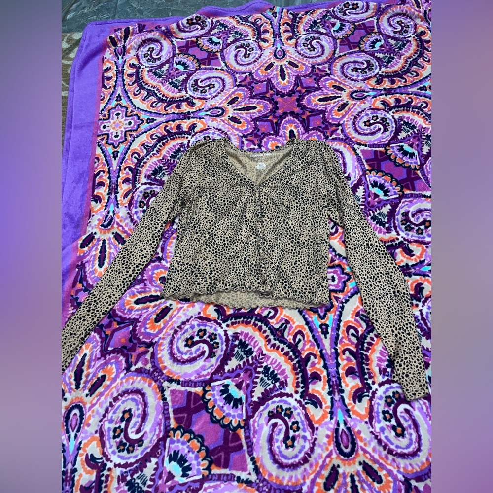 American Eagle top. Size small. Cheetah print long sleeve top.